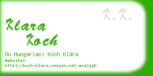 klara koch business card